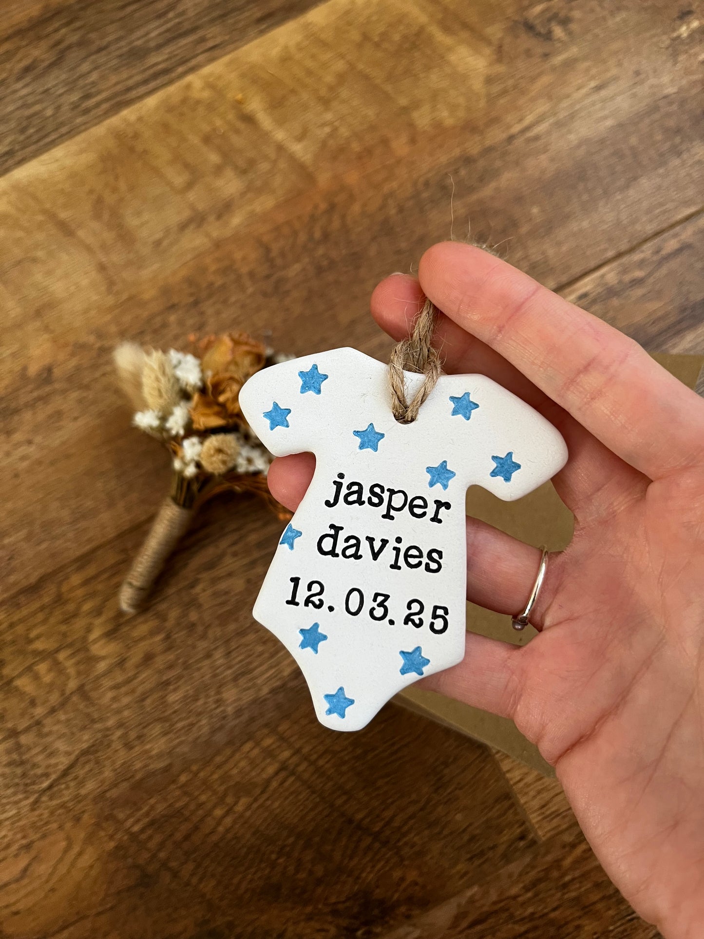 Personalised Clay Baby Keepsake card | New Baby Arrival Gift | new baby gift | new baby keepsake | baby keepsake | personalised nursery baby