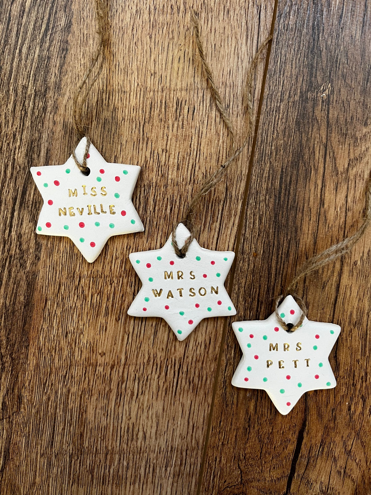 Christmas star bauble / christmas hanging decoration / personalised christmas kids bauble / christmas decor / christmas tree decoration
