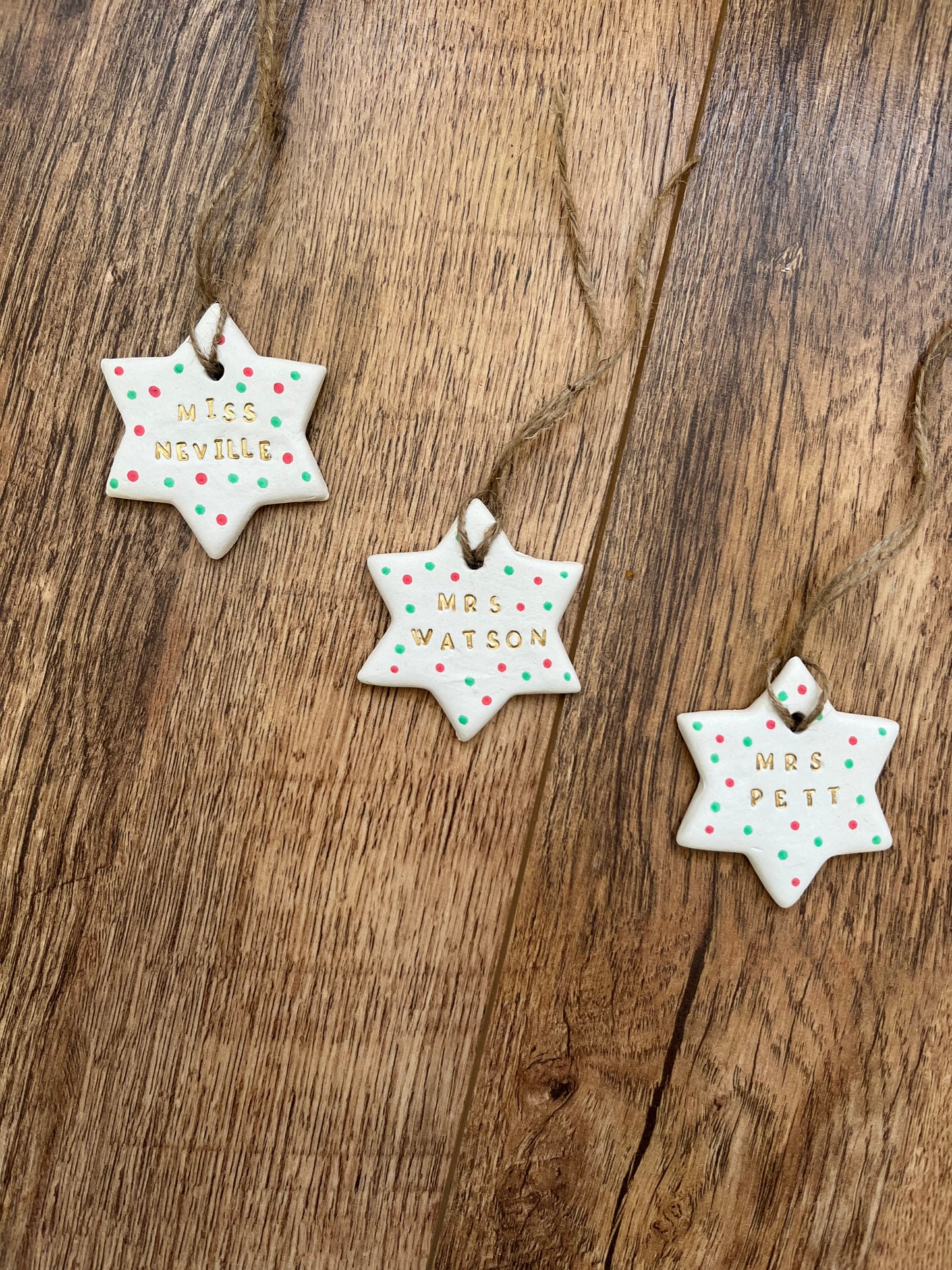 Christmas star bauble / christmas hanging decoration / personalised christmas kids bauble / christmas decor / christmas tree decoration