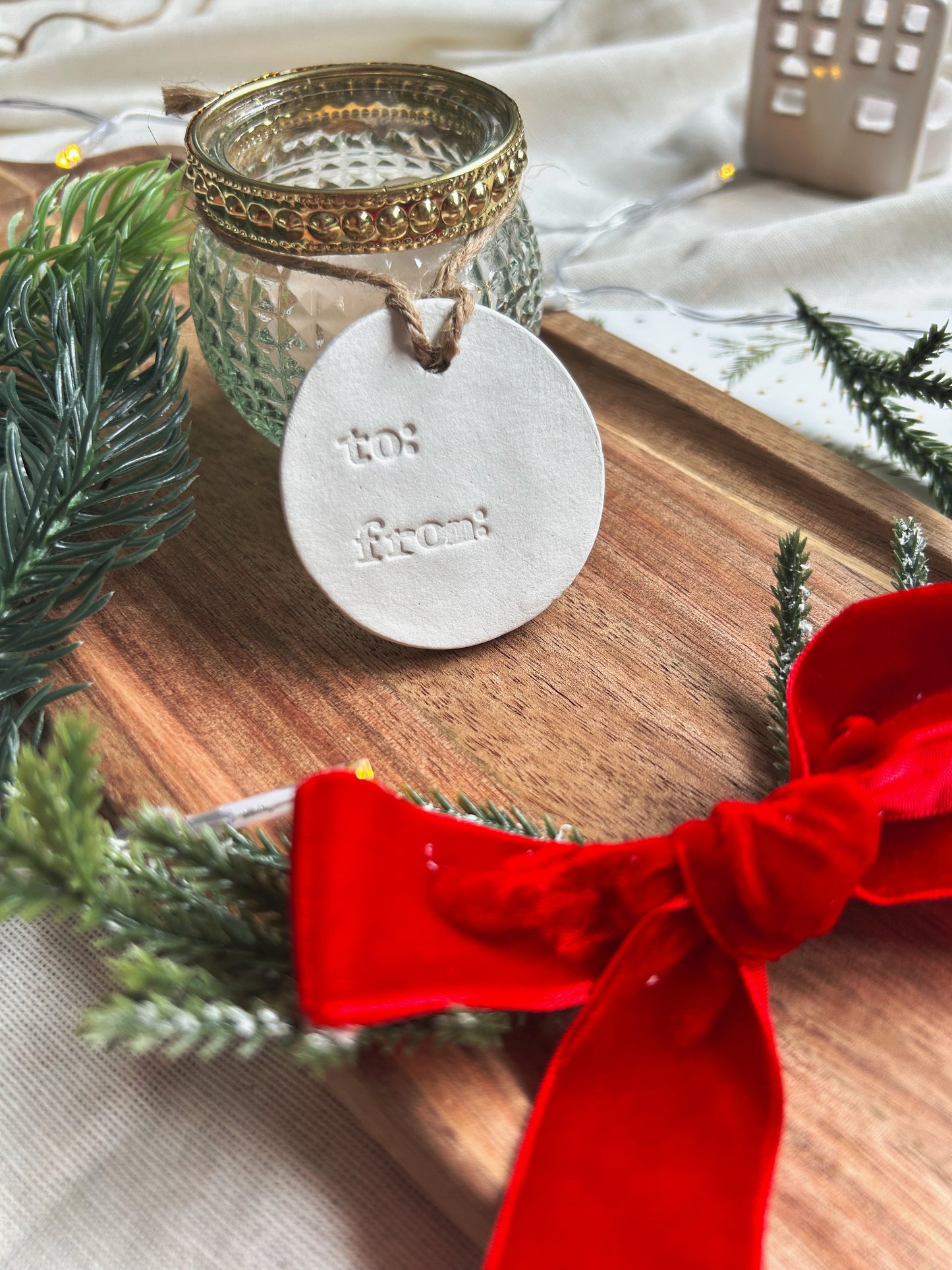 Clay Gift Tag with Jute String