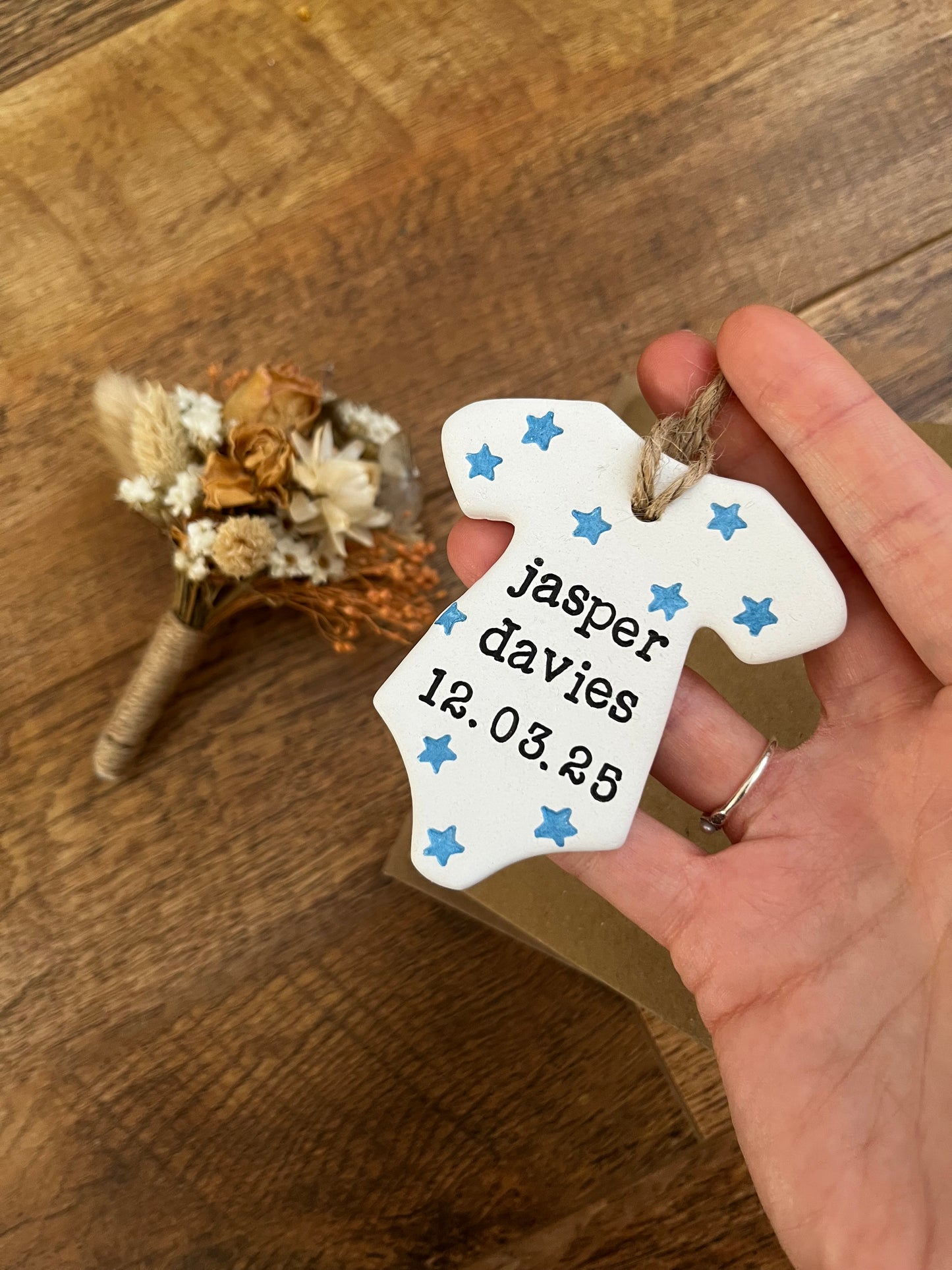 Personalised Clay Baby Keepsake card | New Baby Arrival Gift | new baby gift | new baby keepsake | baby keepsake | personalised nursery baby