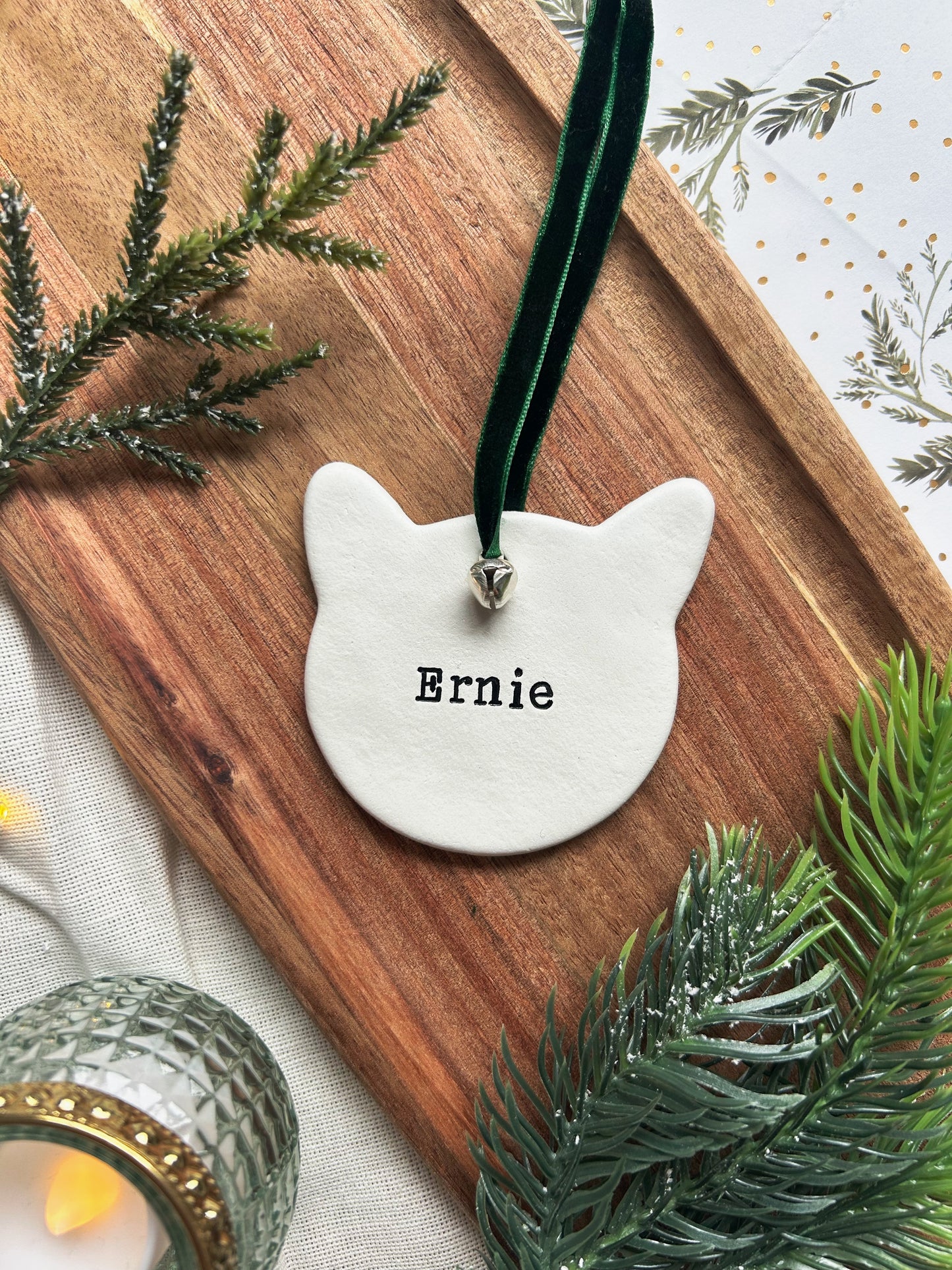 Personalised Cat Christmas Tree decoration