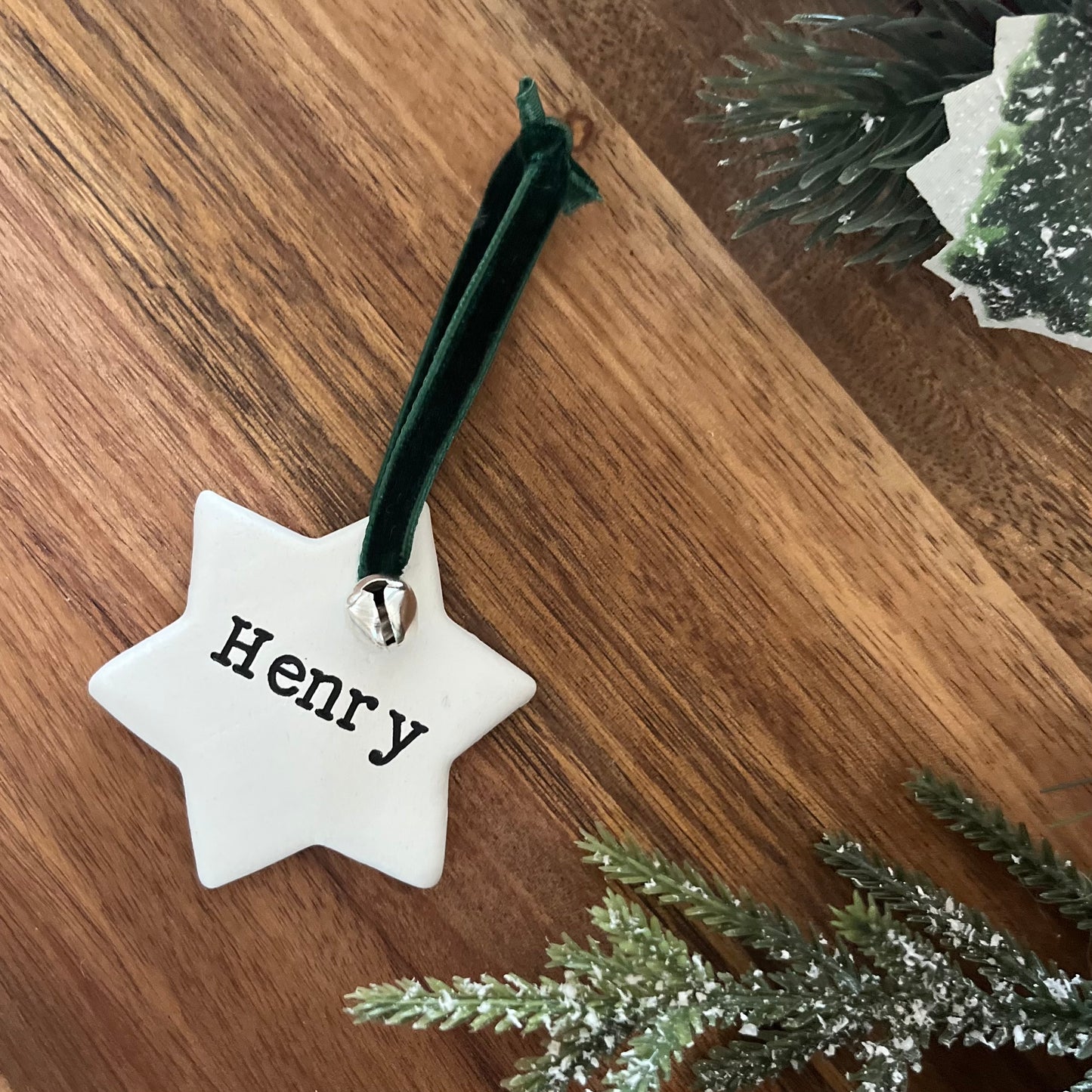 Personalised Christmas Tree Star Decoration