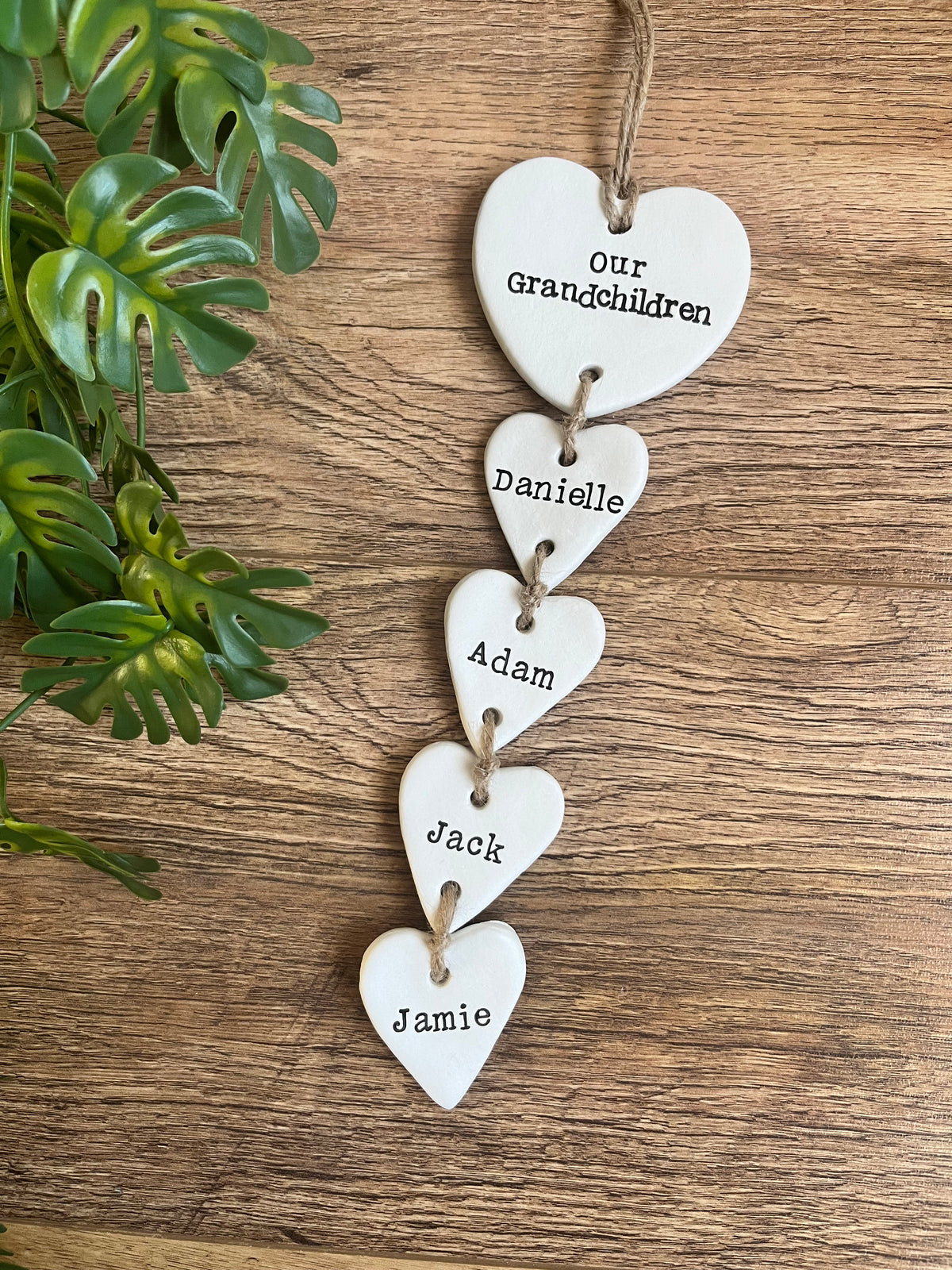 Personalised 'Our Grandchildren' Heart Hanging Keepsake - Gift for Grandparents, Nan, Grandad, Family Tree