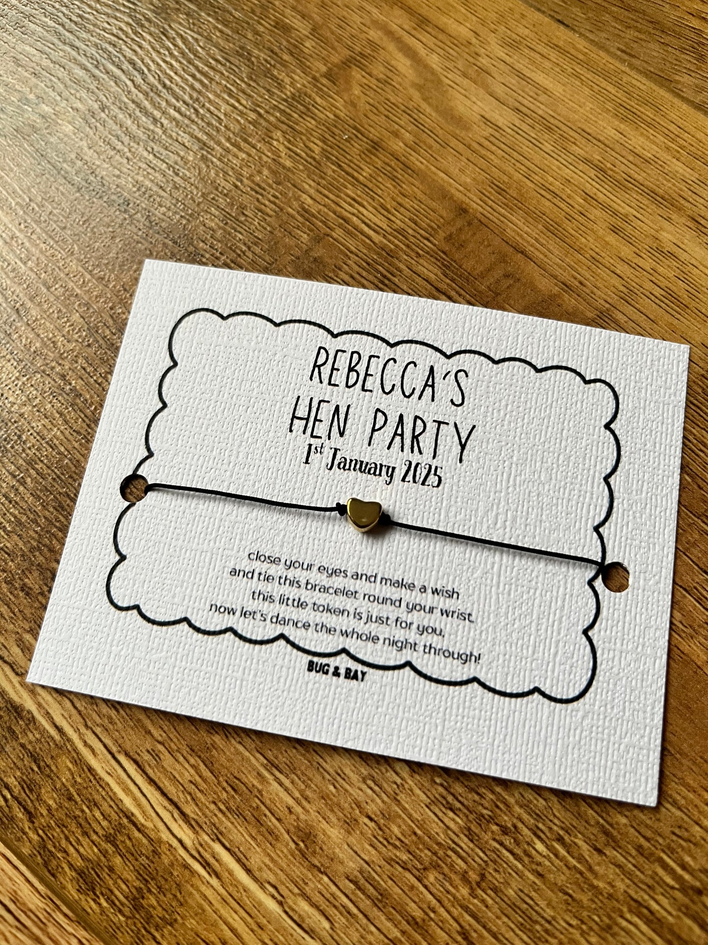 Personalised Hen Party Bracelets