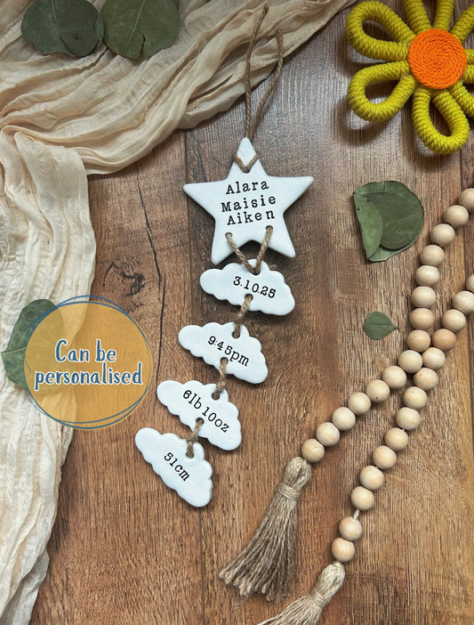 Welcome to the world personalised keepsake- NAME IN STAR
