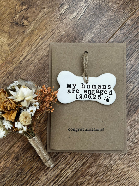 My Humans Are Engaged Personalised engagement gift | Pet Engagement gift | Newly engaged gift | Engagement keepsake | Engagement present