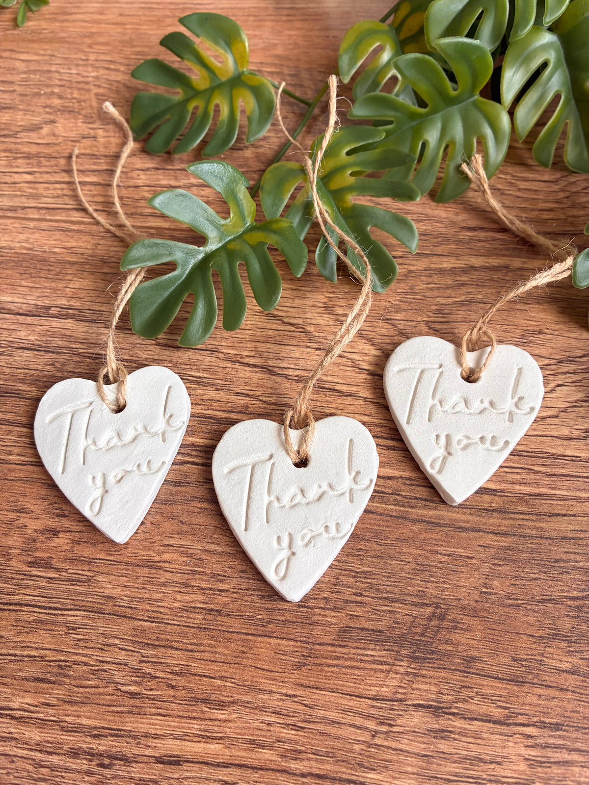 Handmade Clay Heart Gift Tags