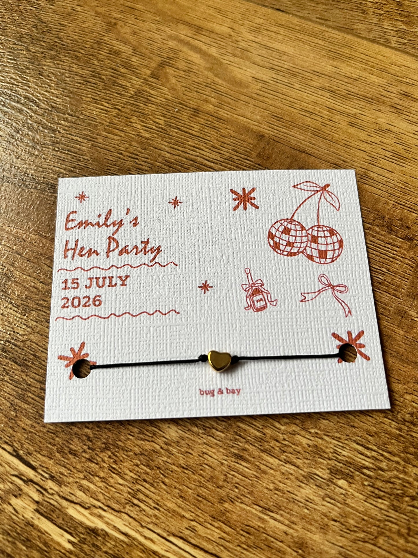 Personalised Hen Party Bracelets