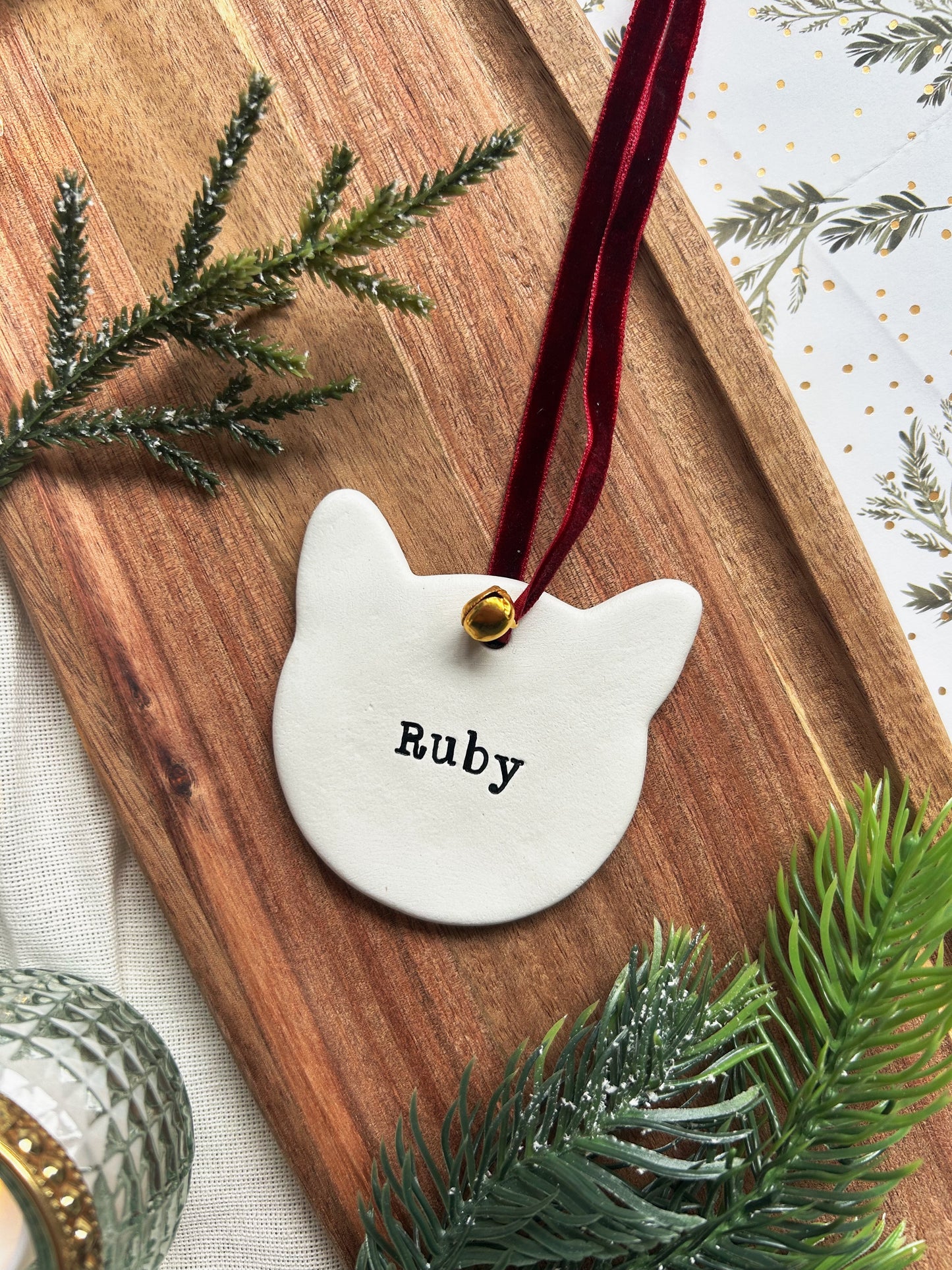 Personalised Cat Christmas Tree decoration