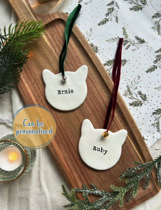 Personalised Cat Christmas Tree decoration