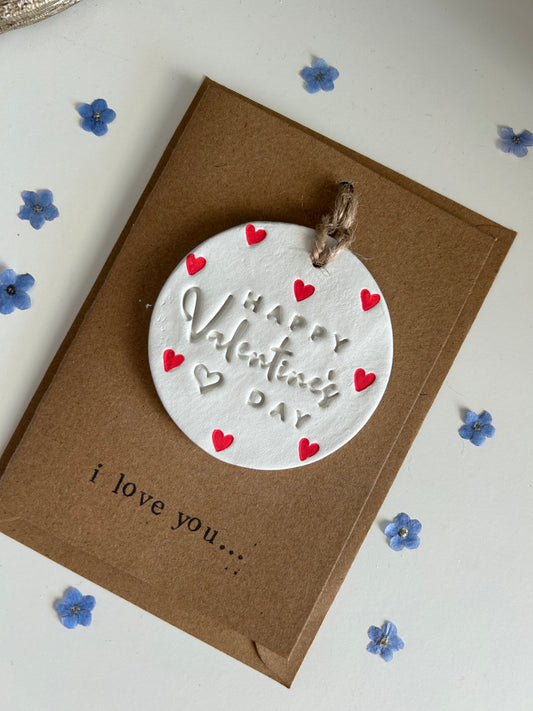 Happy Valentines Day Token Keepsake Card
