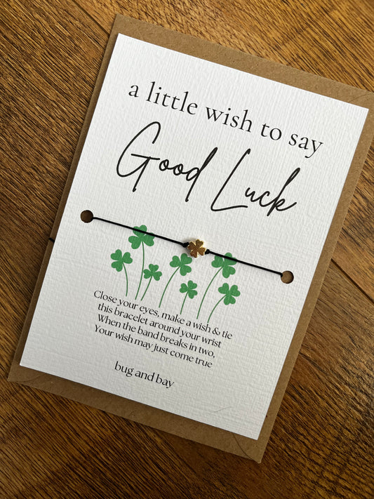 Good Luck Wish Bracelet Card