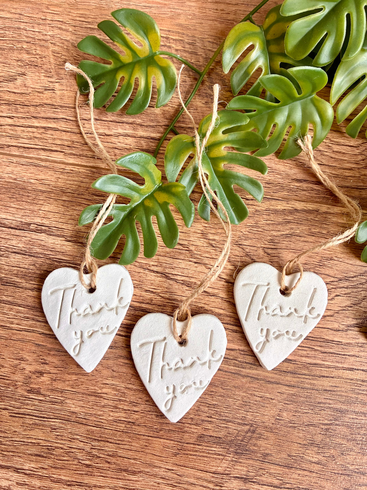 Handmade Clay Heart Gift Tags