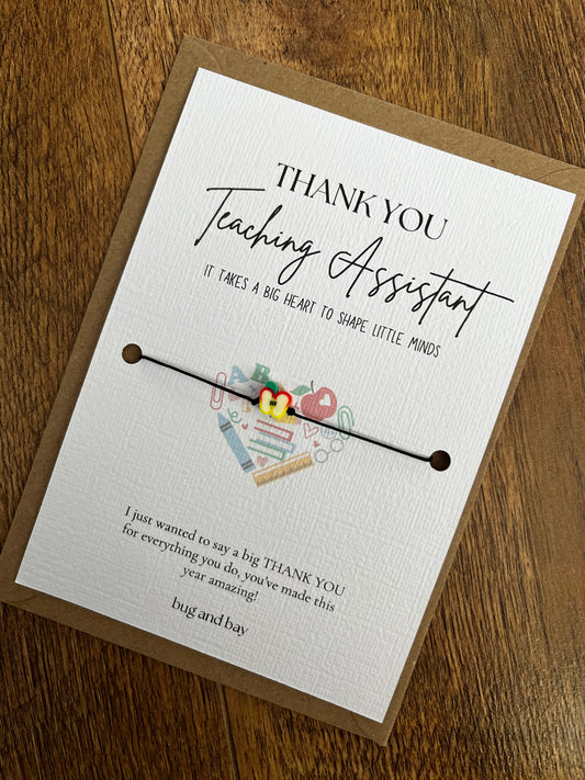 Thank you Teaching assistant wish bracelet