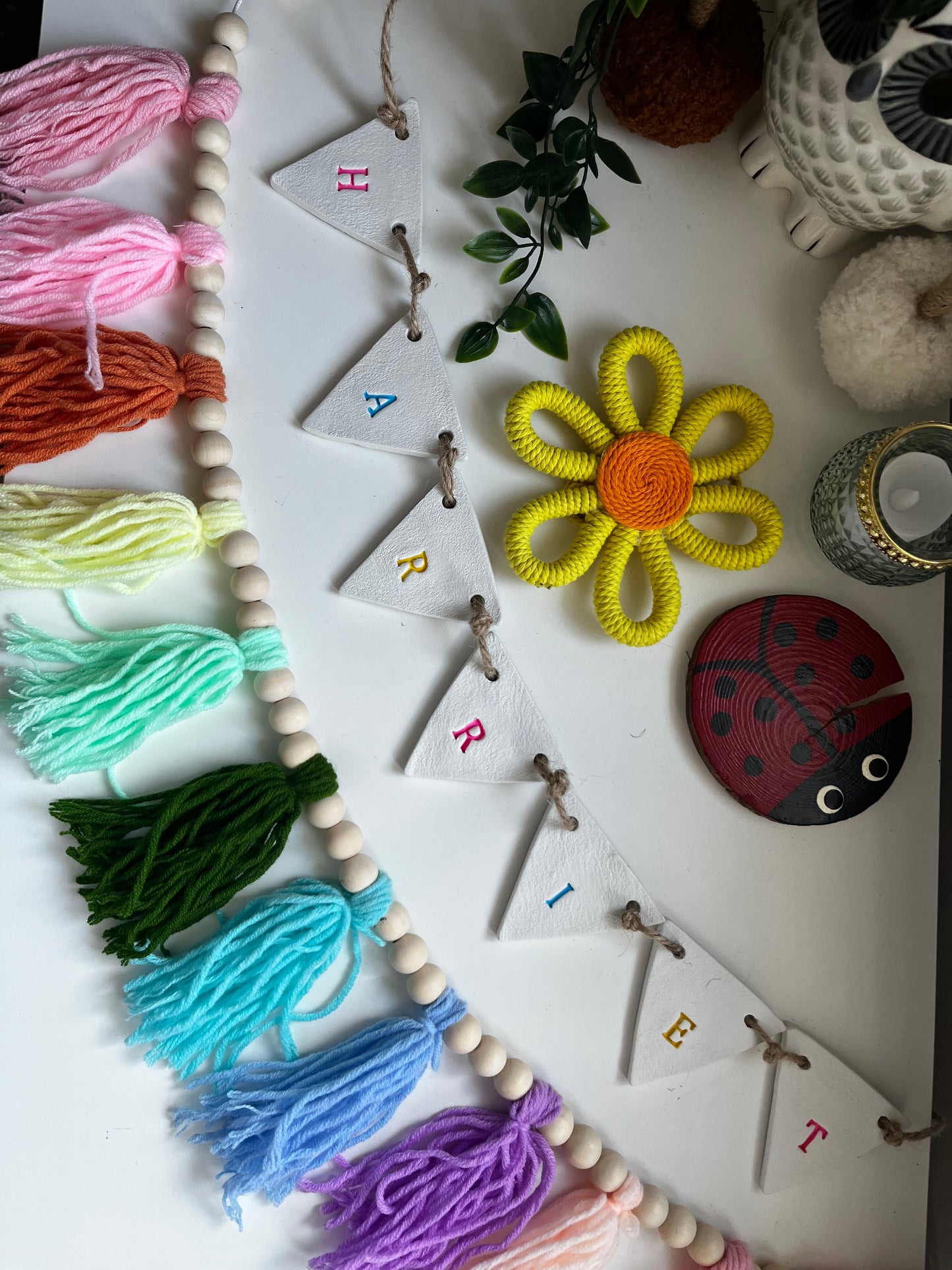 Alphabet name triangle bunting