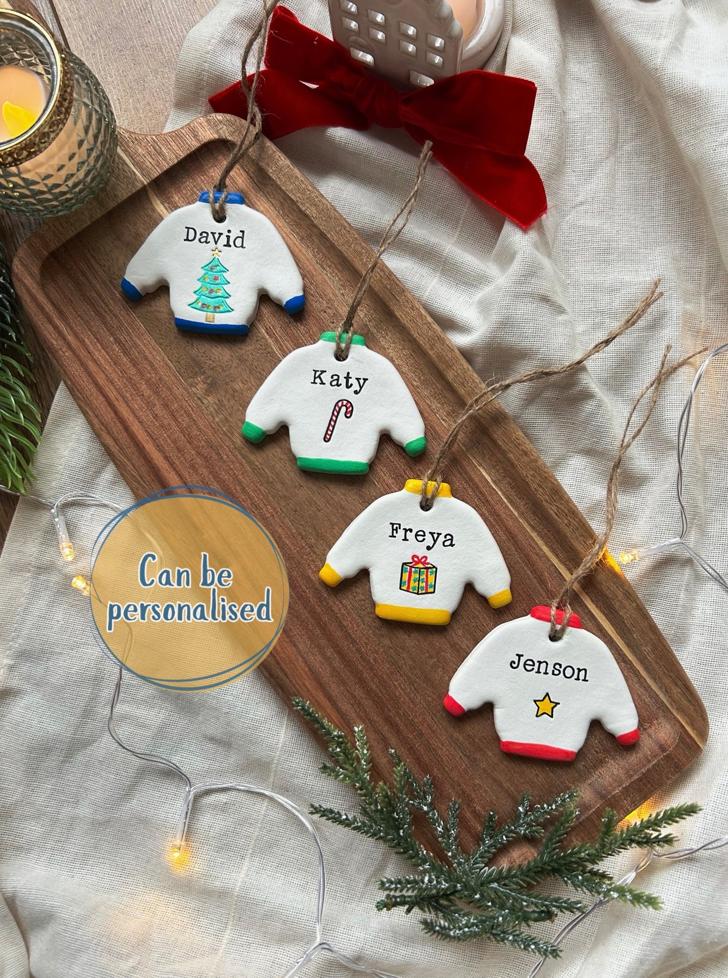 Personalised Christmas Jumper Tree Decoration