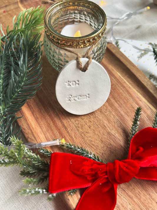 Clay Gift Tag with Jute String