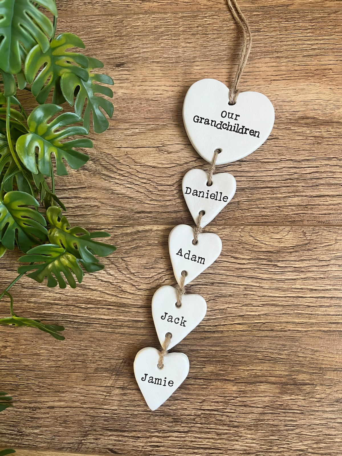 Personalised 'Our Grandchildren' Heart Hanging Keepsake - Gift for Grandparents, Nan, Grandad, Family Tree