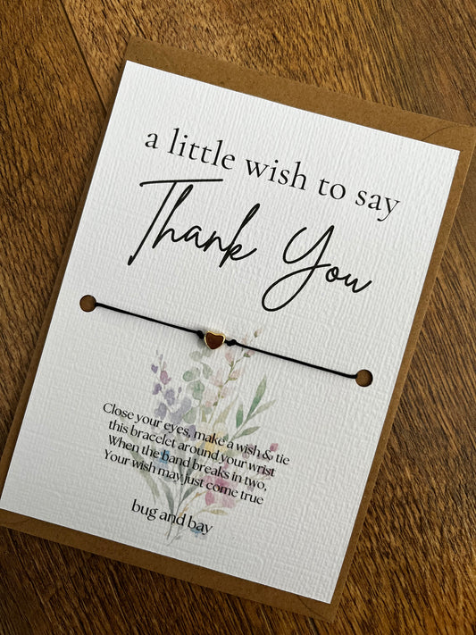 A little wish to say Thank You wish bracelet