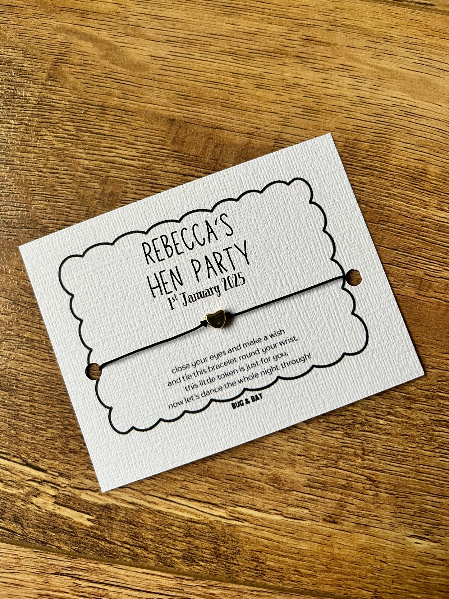 Personalised Hen Party Bracelets