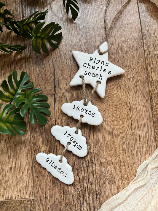 Welcome to the world personalised keepsake- NAME IN STAR