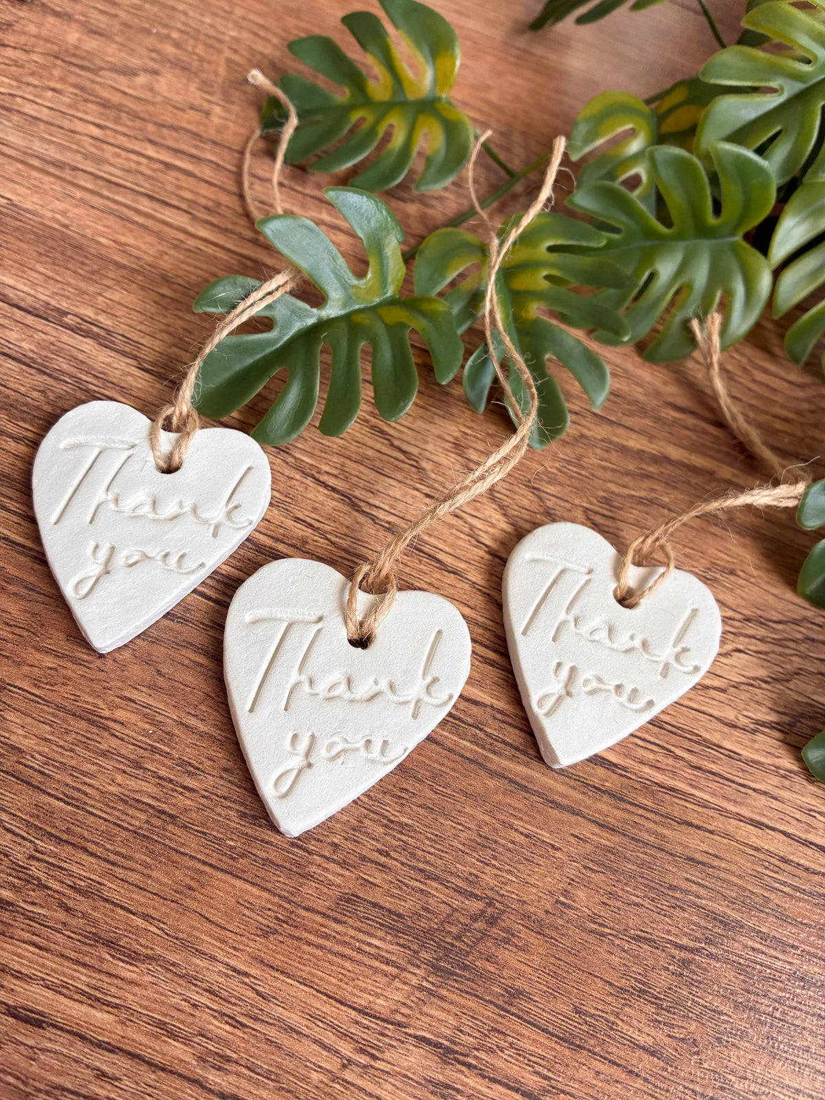 Handmade Clay Heart Gift Tags