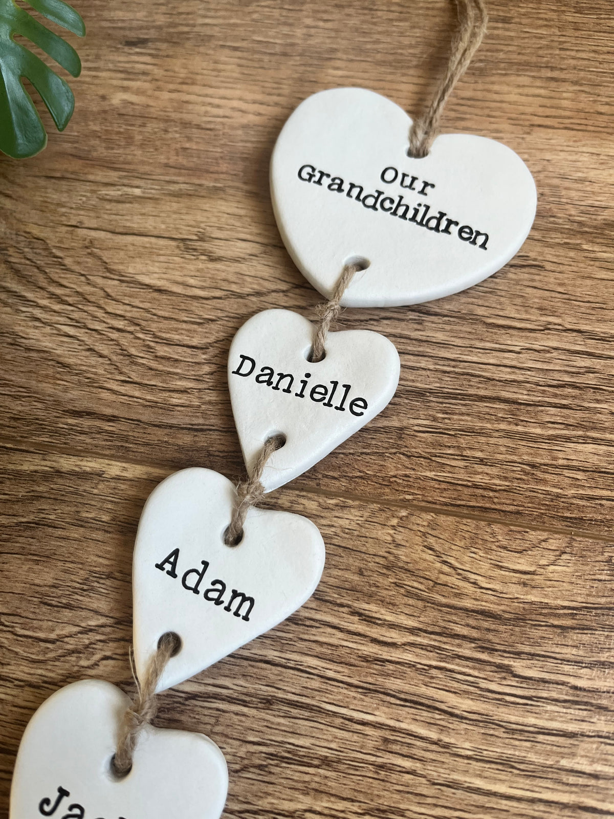 Personalised 'Our Grandchildren' Heart Hanging Keepsake - Gift for Grandparents, Nan, Grandad, Family Tree
