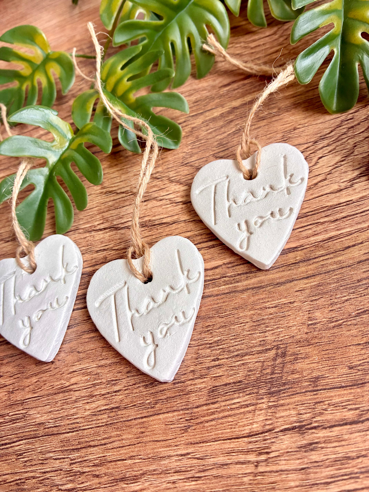 Handmade Clay Heart Gift Tags