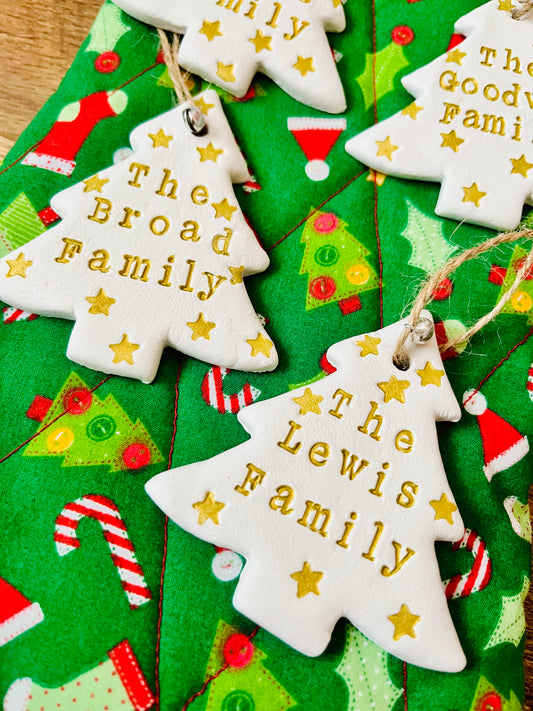 Personalised Christmas bauble / personalised family bauble