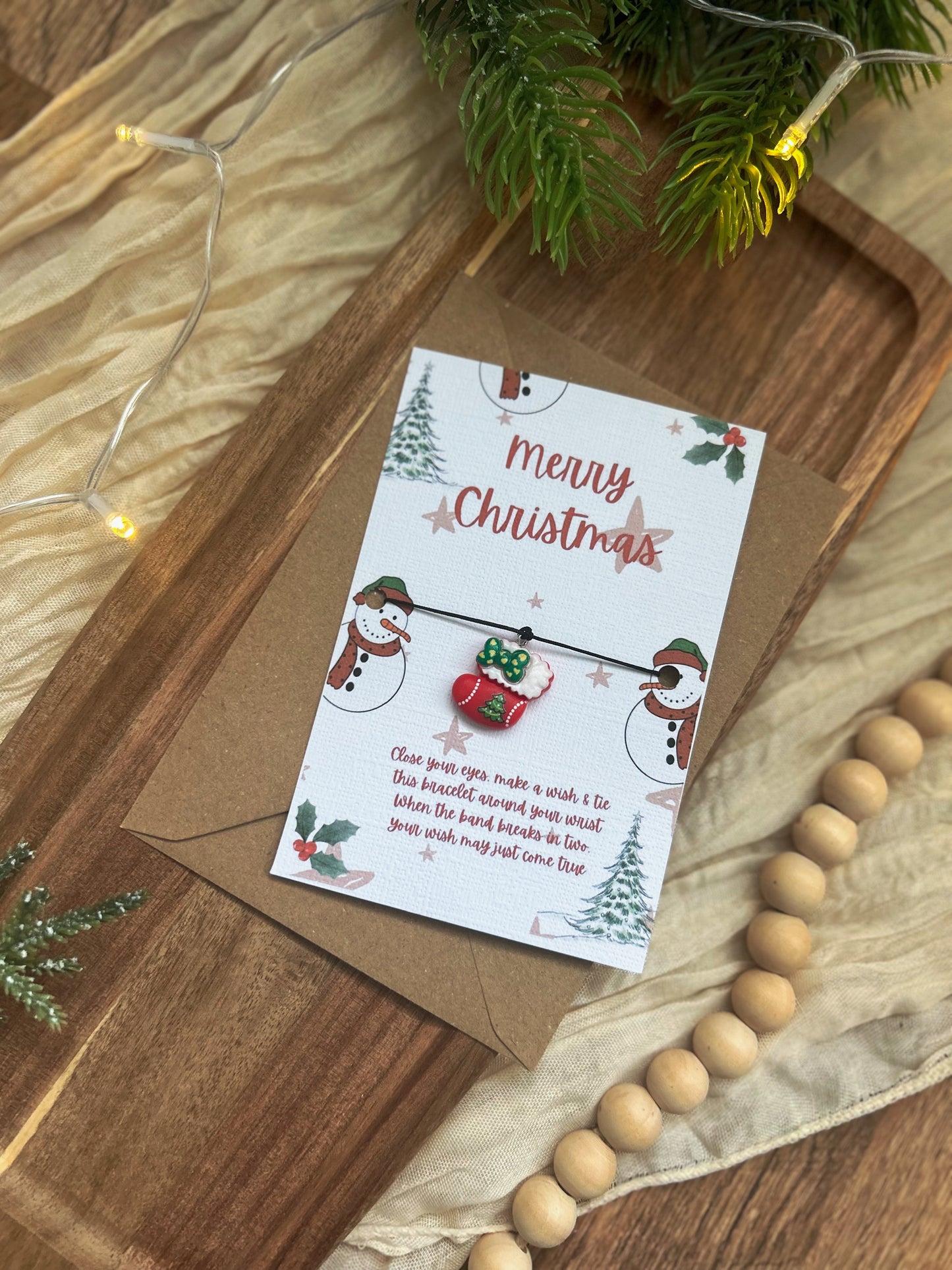 Christmas Wish Bracelet, Elf on the Shelf present, Holiday Gift