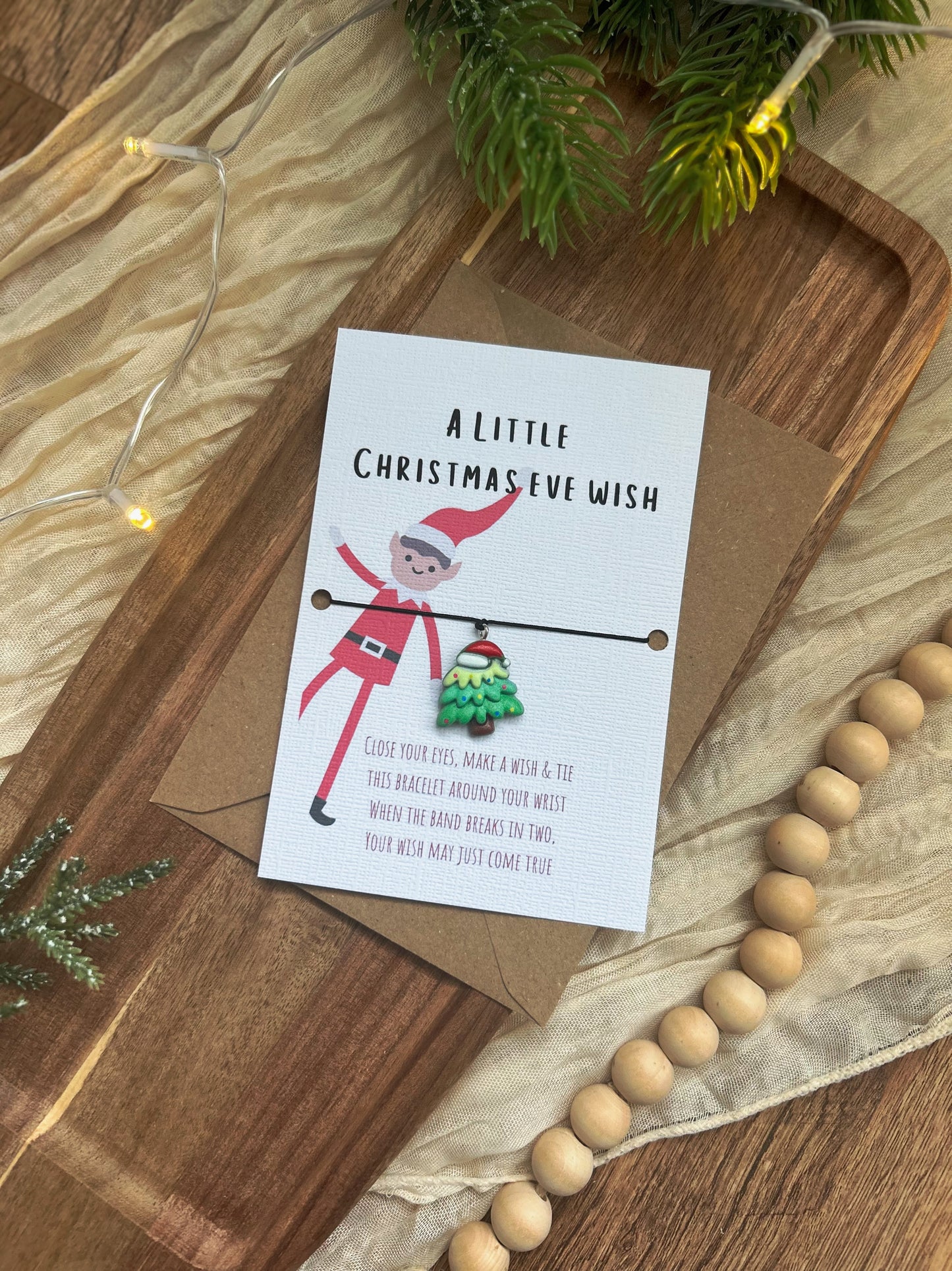 Christmas Wish Bracelet, Elf on the Shelf present, Holiday Gift