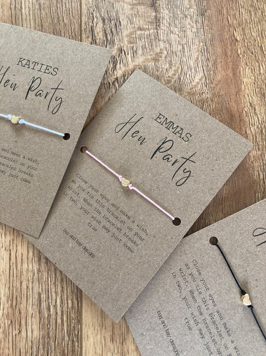 Personalised Hen Party Bracelets