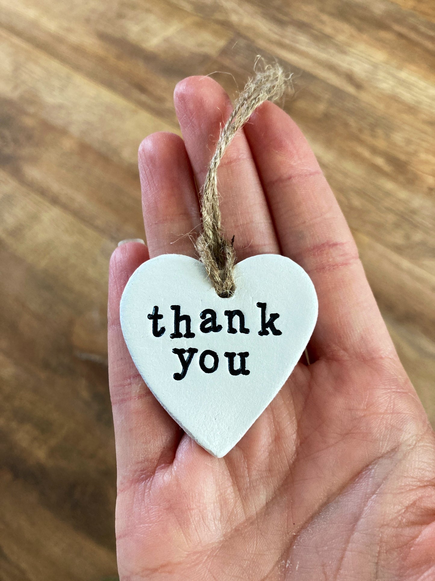 Thank You Clay Heart gift tags
