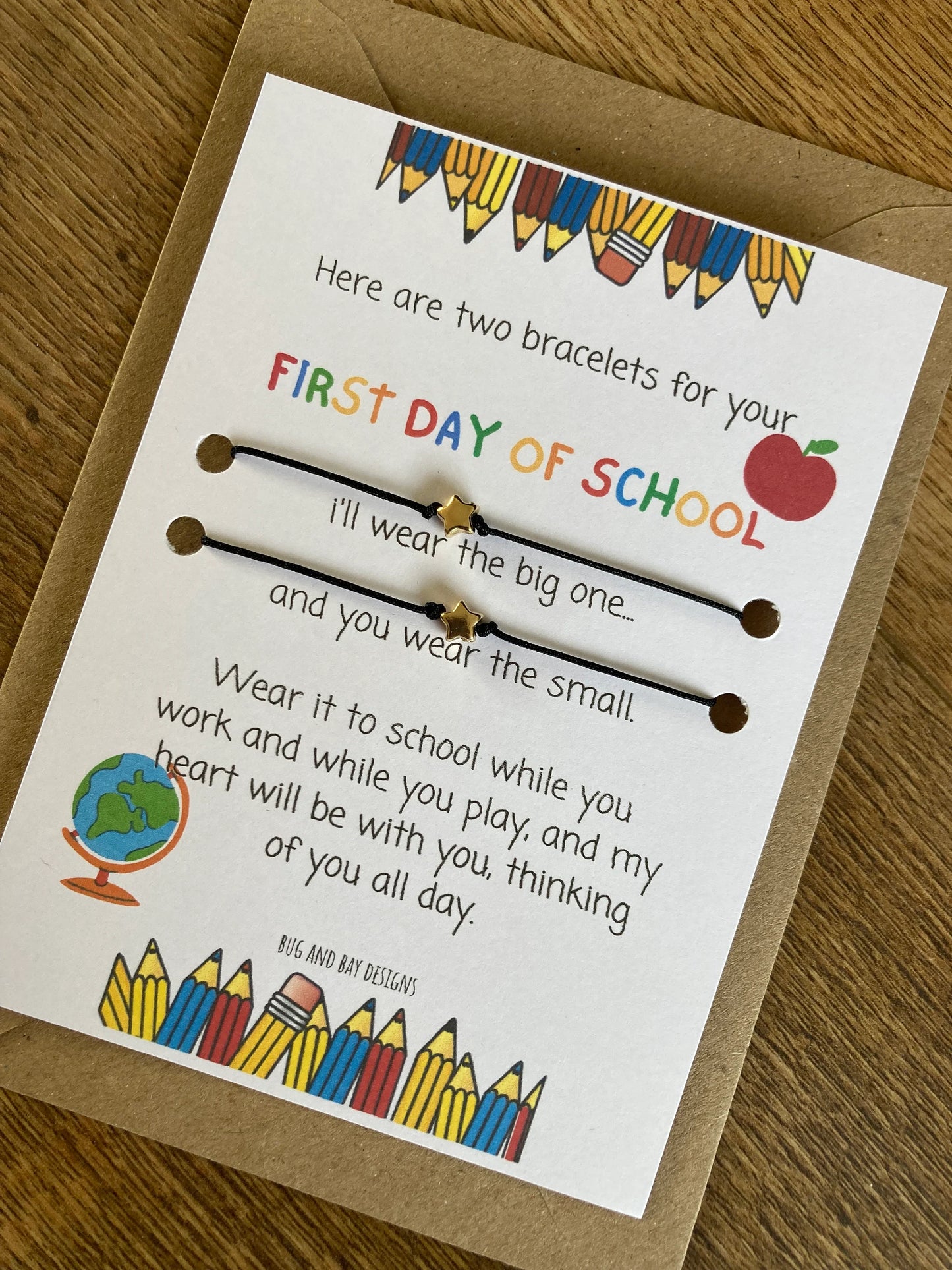 First day of school gift / Wish bracelet gift
