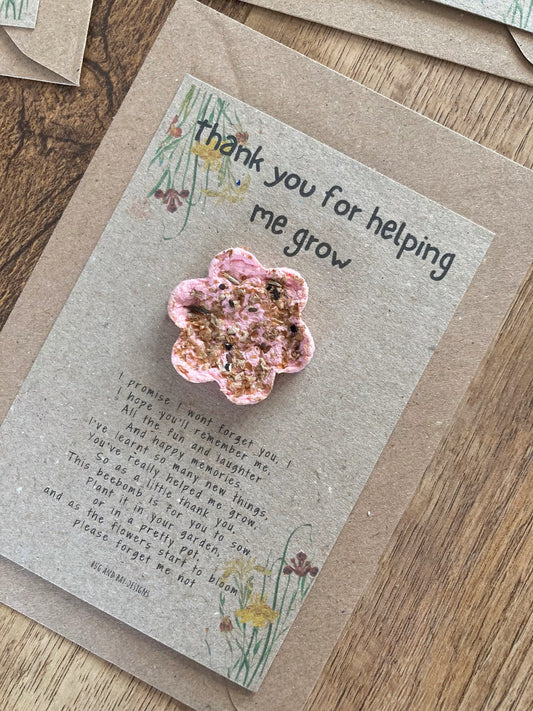Thank you teacher flower bomb