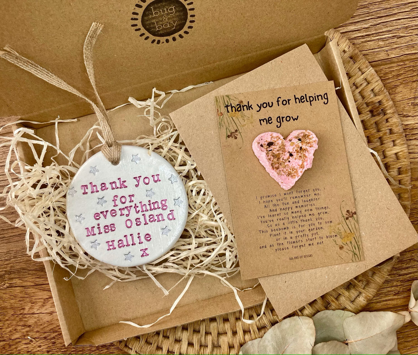Personalised teacher keepsake Gift Box