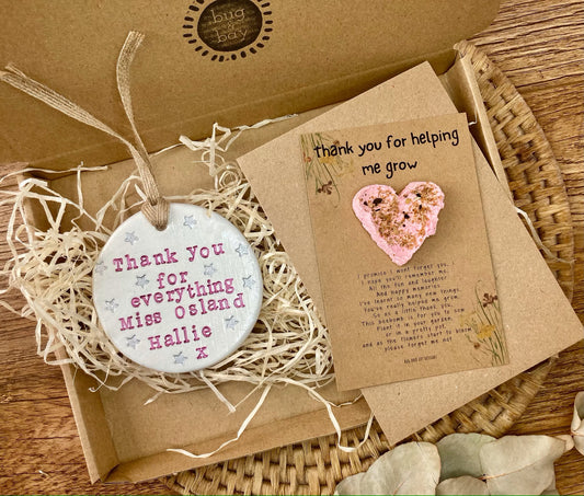 Personalised teacher keepsake Gift Box